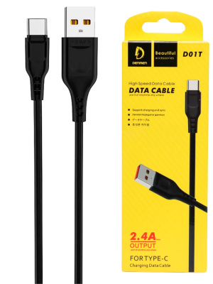 Type-C  Denmen D01T (2.4A,1m) black