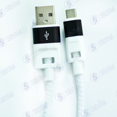 Data-кабель microUSB (тканевый) NEO white