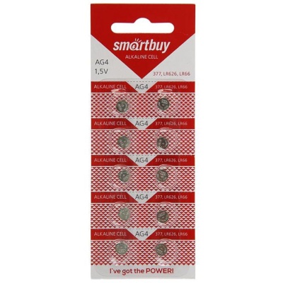 Батарейка часовая SmartBuy AG4 -LR626 - 377A (10BL)