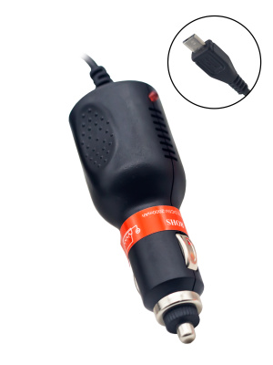 Автомобильный блок питания microUSB LF-1 5V2A = 1A 3.5m (прямой штекер)