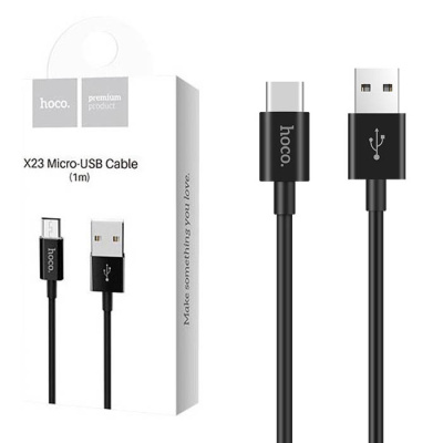 Data-кабель microUSB Hoco X23 Skilled black