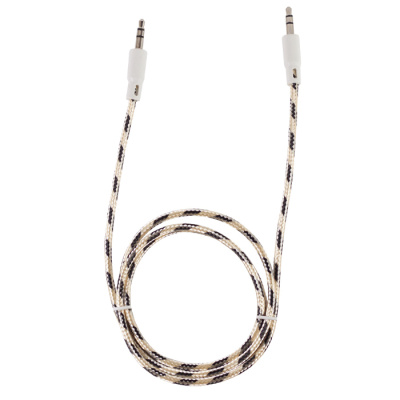 Кабель AUX HB T02 тканевый gold