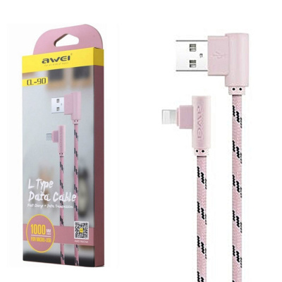 Data-кабель microUSB AWEI CL-90 1m pink