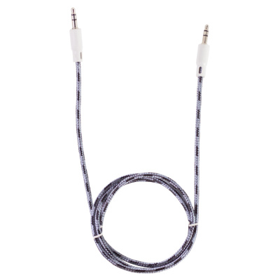 Кабель AUX HB T02 тканевый grey