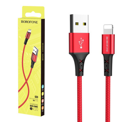 Кабель lightning Borofone BX20 (1m) red