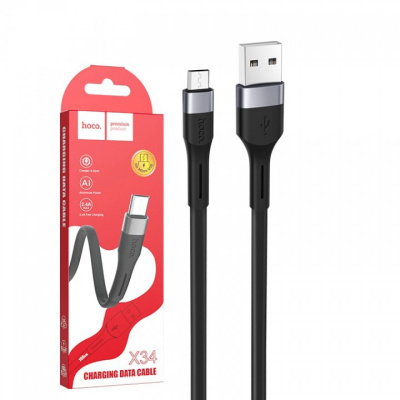 Кабель microUSB Hoco X34 (1m) black