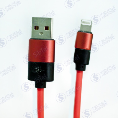 Data-кабель iPhone 5 6s metal Лапша red