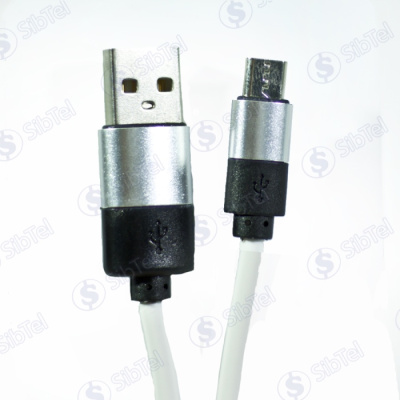 Data-кабель microUSB metal Лапша white