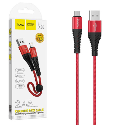 Кабель Lightning Hoco X38 (1m) Red