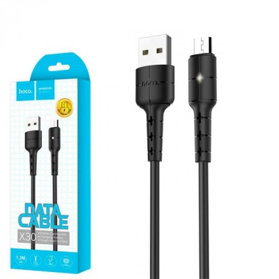 Кабель microUSB Hoco X30 (1m) black