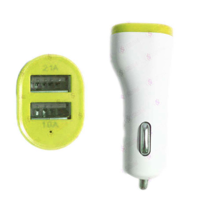 USB Переходник АЗУ YKX-030  yellow
