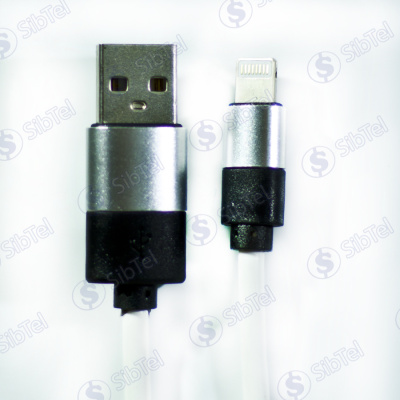 Data-кабель iPhone 55s66s metal Лапша white