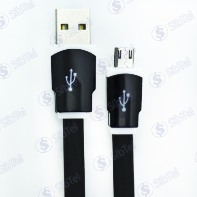Data-кабель microUSB (плоский) black