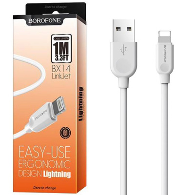 Кабель lightning Borofone BX14 LinkJet (1m) white