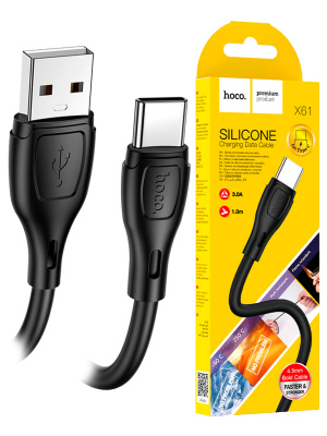 Кабель Type-C Hoco X61  (2.4A,1m) black