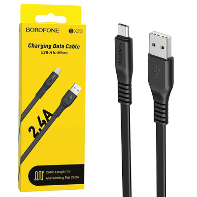 Кабель microUSB Borofone BX23 (1m) black