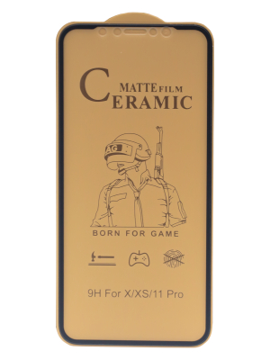 Защитное стекло 2.5D iPhone X XS 11Pro гибкое матовое black