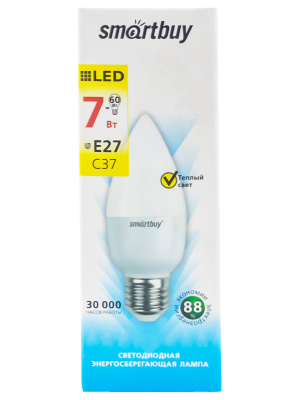 C37 E27 7W ТЕПЛЫЙ