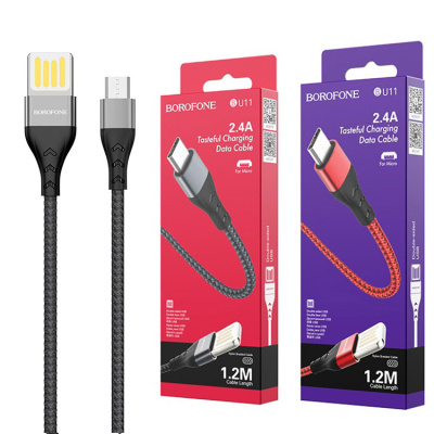 microUSB Borofone BU11 (1m)  black