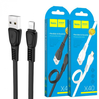 Кабель Lightning Hoco X40 (1m) black