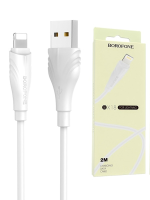 Кабель USB BOROFONE BX18 Optimal USB - Lightning, 2А, 2 м, белый