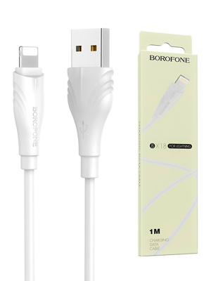 Кабель USB BOROFONE BX18 Optimal USB - Lightning, 2А, 1 м, белый