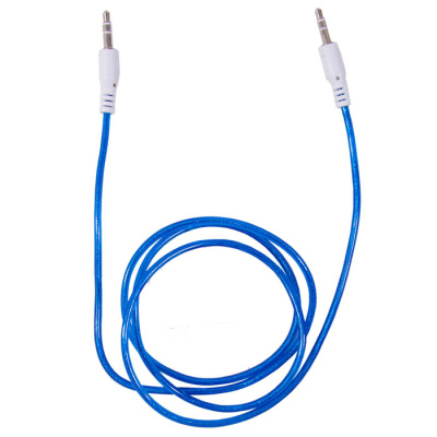 Кабель AUX гелевый 1m blue