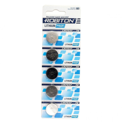 Литиевый элемент питания Robiton CR2032 (5BL)