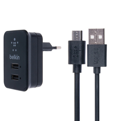 Сетевой блок+кабель microUSB BELKIN S950 black