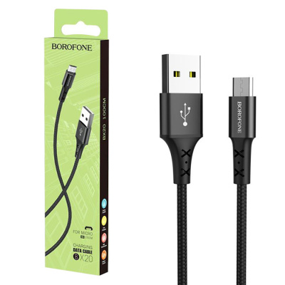 Кабель microUSB Borofone BX20 (1m) black