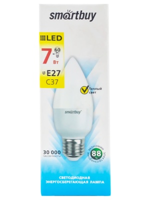 C37 E27 7W ТЕПЛЫЙ
