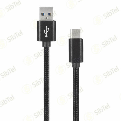 Data-кабель Type-C тканевый black