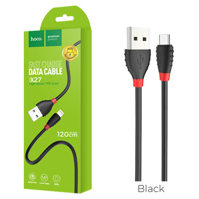 Data-кабель microUSB Hoco X27 Excellent (1m) black