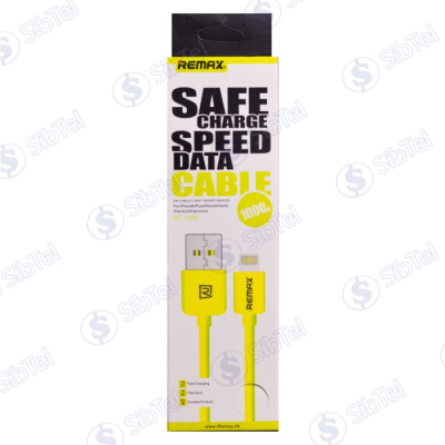 Data-кабель iPhone 5 6s REMAX в короб. желтый