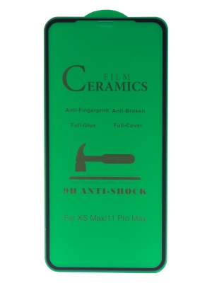 Защитное стекло 2.5D iPhone XSmax 11ProMax гибкое глянцевое black tochno
