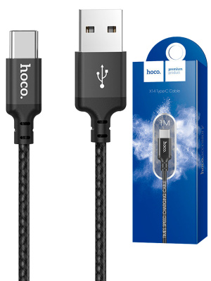 Type-C Hoco X14 1m black