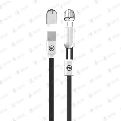 Remax WK 2в1 (micro+iphone ) black