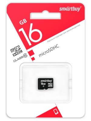 Карта памяти microSD 16GB SmartBuy class 10 без адап.