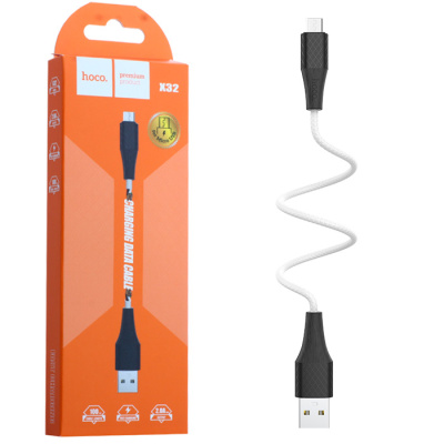 Кабель microUSB Hoco X32 (1m) white