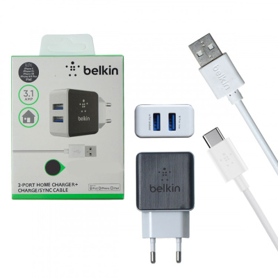 СЗУ кабель Type-C  BELKIN BL2202 белый