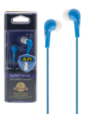 наушники MP3 LIFE Premium G01 blue