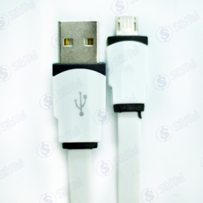 Data-кабель microUSB (плоский) white