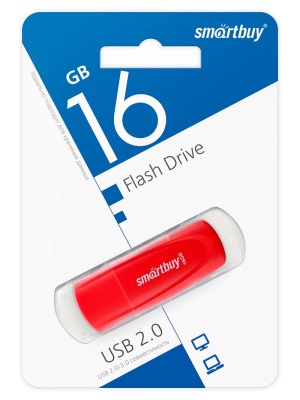 Флешка USB2.0 16Gb SmartBuy Scout red 1