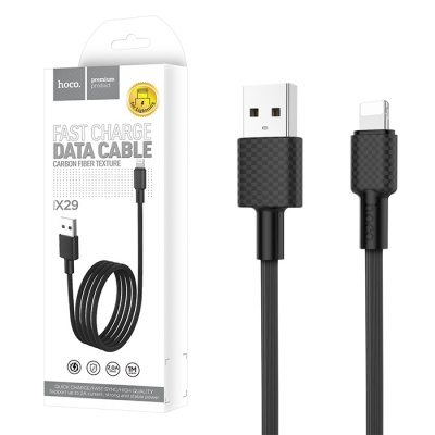 Кабель Lightning Hoco X29 (1m) black