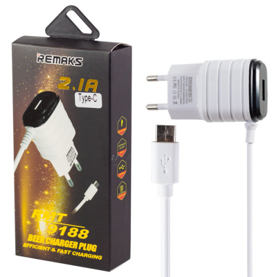 Сетевое зарядное Type-C REMAKS RM-9188 (2.1A) white