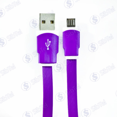 Data-кабель microUSB (плоский) purple