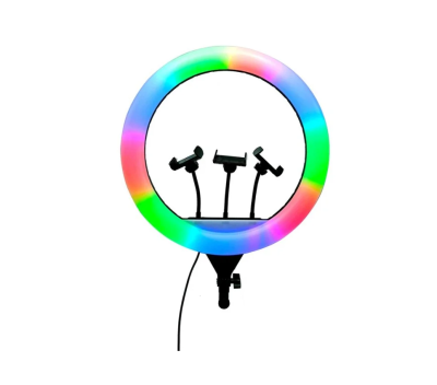 УЦЕНКА!!! Лампа светодиодная кольцевая CXB-RGB 300 LED 33cm black (без упаковки)