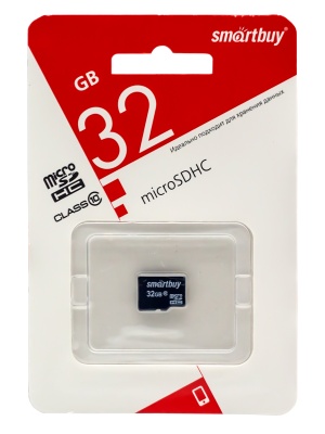 Карта памяти microSD 32GB SmartBuy class 10 без адап