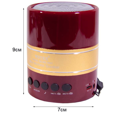 Колонка портативная Wster WS-2901  red orig