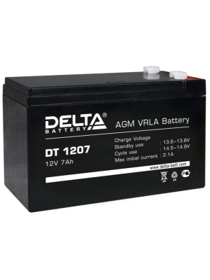 Аккумуляторная батарея свинцово-кислотная DELTA DT-1207 (12V, 7A)